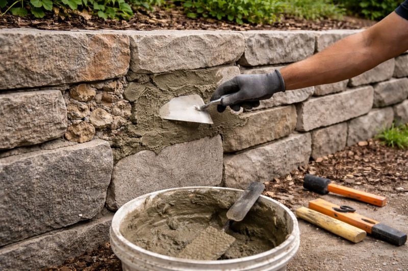 Stone Wall Repair in Woodland, CA