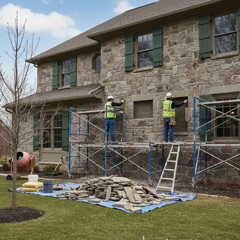 Our team working on Masonry Service projects in Sacramento County, CA