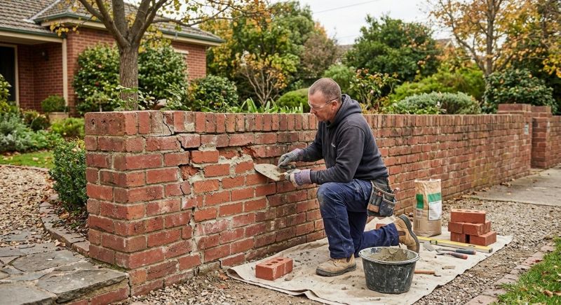 Brick Fence Repair in Sacramento County, CA