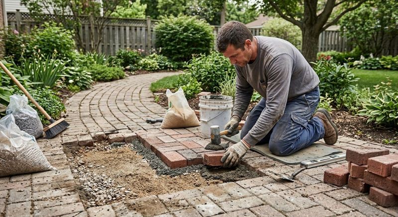 Brick Pathway Repair in Sacramento County, CA