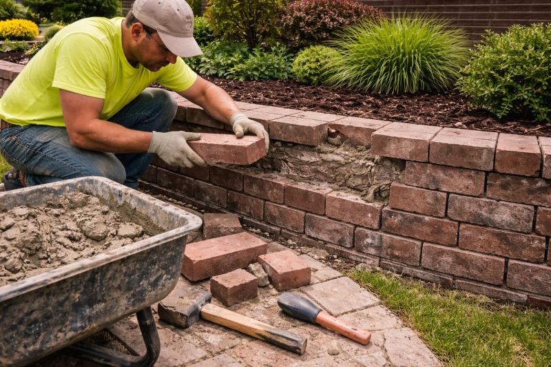 Brick Retaining Wall Repair in Sacramento County, CA