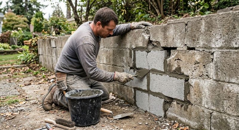 Cinder Block Repair in Sacramento County, CA