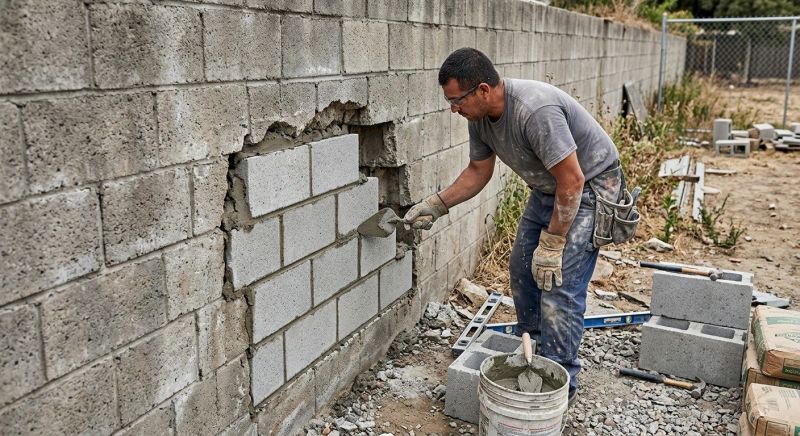 Concrete Block Repair in Orangevale, CA