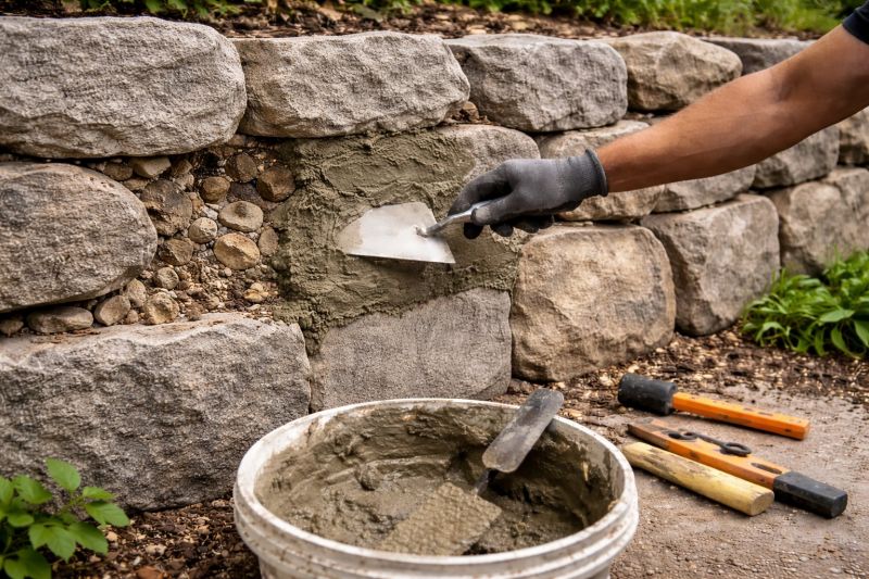 Rock Wall Repair in Sacramento County, CA