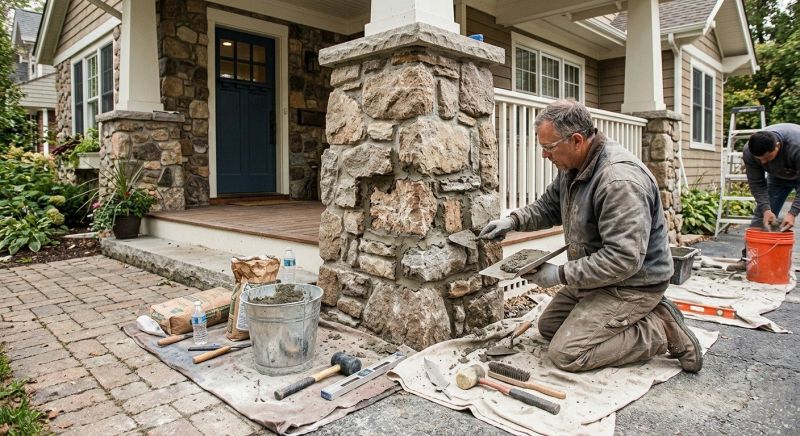 Stone Column Repair in Sacramento County, CA