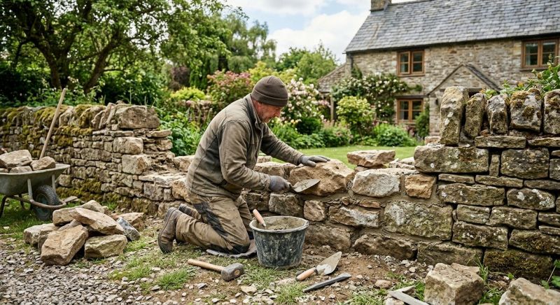 Stone Wall Repair in Dixon, CA