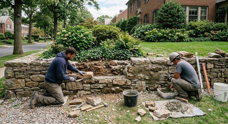 Stone Wall Repair in Dixon, CA
